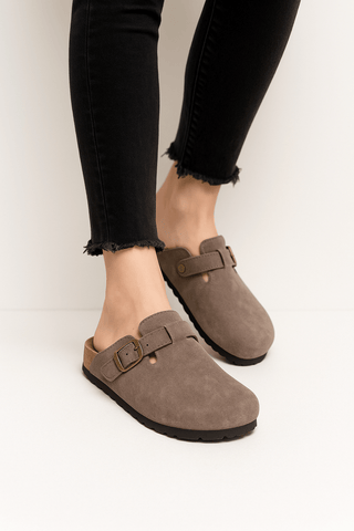 Enrico Schnallenclogs - Sandalen & Hausschuhe - Grau - Müller Mode