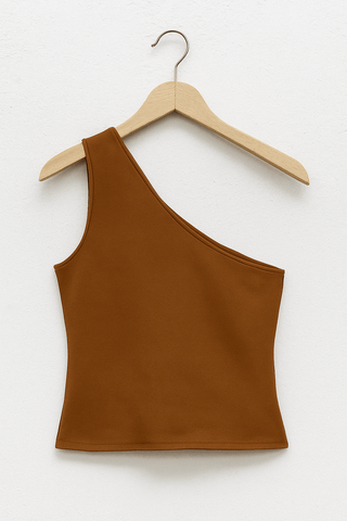 Esra One - Shoulder - Top Figurbetont - Tops - Hellbraun - Müller Mode
