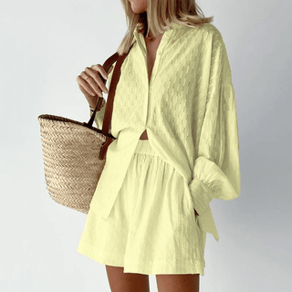 Esther - Strandoutfit - Bluse mit Shorts - Sets - Gelb - Müller Mode