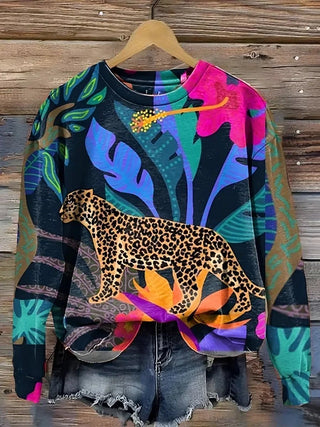 Esther - Pullover mit Tiermotiv - Sweatshirts & Hoodies - Dunkelblau - Müller Mode