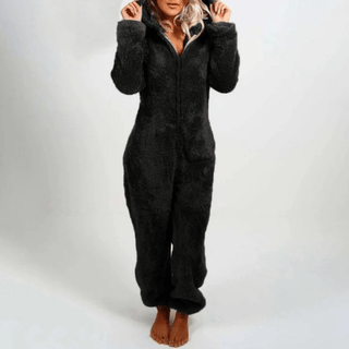 Eudora - Flauschiger Winter - Jumpsuit - Jumpsuits - Schwarz - Müller Mode