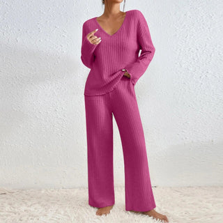 Evangeline - 2 - Teiliges Lounge - Set - Rippmuster - Sets - Rosa - Müller Mode
