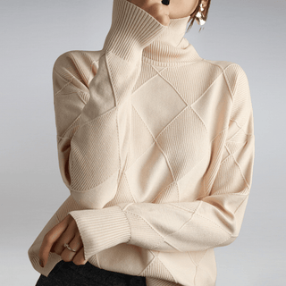 Everly - Strick - Rollkragenpullover - Strickwaren - Beige - Müller Mode