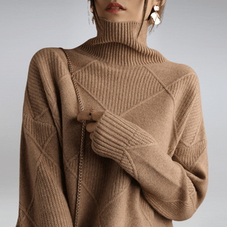 Everly - Strick - Rollkragenpullover - Strickwaren - Braun - Müller Mode