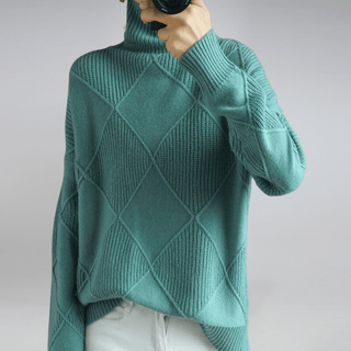 Everly - Strick - Rollkragenpullover - Strickwaren - Türkis - Müller Mode