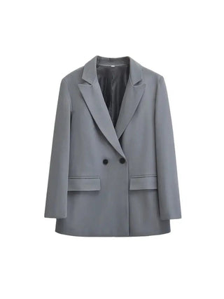 Fatima Blazer mit Reverskragen und Knöpfen - Blazers - Grau - Müller Mode