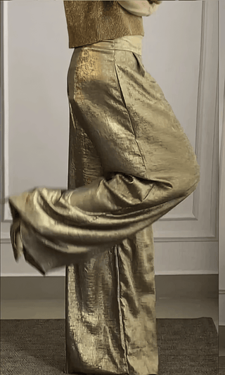 Felicia - Elegantes Oberteil und Hose - Lässiger Schick - Sets - Gold - Müller Mode