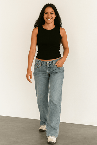 Fenna Jeans Schlaghose High Waist - Hosen - Blau - Müller Mode