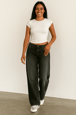 Fenna Jeans Schlaghose High Waist - Hosen - Schwarz - Müller Mode