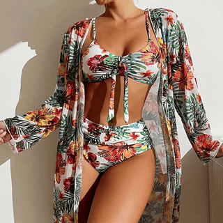 Freja - Bedrucktes Bikini - Set - Swimwear - Weiß - Müller Mode
