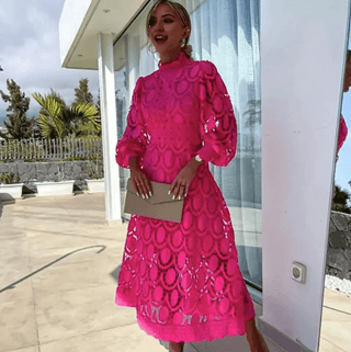 Freja - Charmantes Spitzenkleid - Sommerkleid - Kleider - Hellrosa - Müller Mode