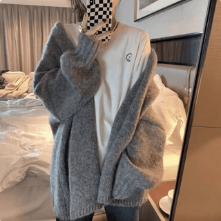 Frida - Strickjacke in Einheitsgröße - Strickwaren - Beige - Müller Mode