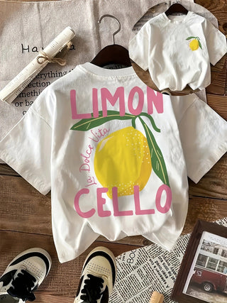 Gaby T-Shirt mit Zitronenprint & Krempelärmeln - T-shirt - Weiß - Müller Mode