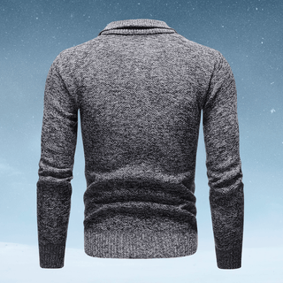 Gustav - Thermopullover mit halbem Reißverschluss - Strickwaren - Marineblau - Müller Mode