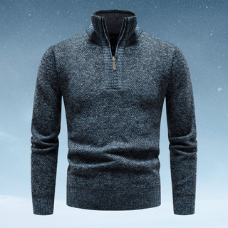 Gustav - Thermopullover mit halbem Reißverschluss - Strickwaren - Marineblau - Müller Mode