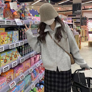 Halsey - Strickjacke mit Reißverschluss - Herbst - Outerwear - Strickwaren - Cremeweiß - Müller Mode