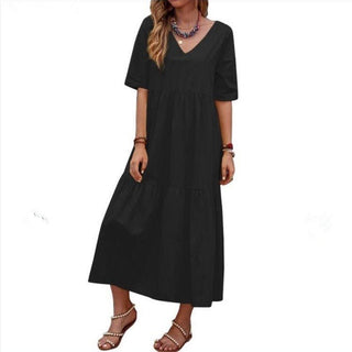Henriette Lockeres Midikleid - Kleider - Schwarz - Müller Mode