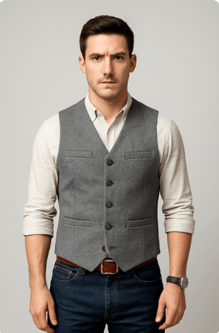 Henrik Blazer - Weste - Blazers - Grau - Müller Mode