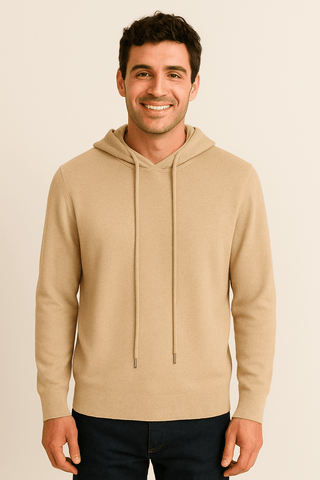 Henry Strickpullover Herren mit Kapuze - Sweatshirts & Hoodies - Beige - Müller Mode