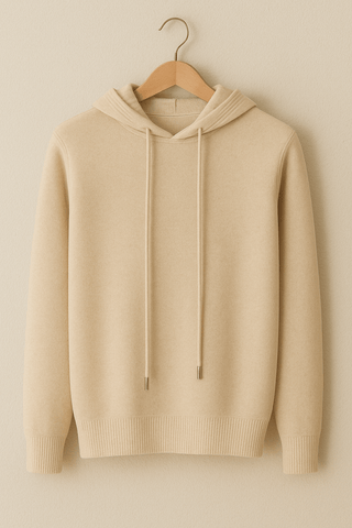 Henry Strickpullover Herren mit Kapuze - Sweatshirts & Hoodies - Beige - Müller Mode