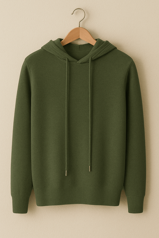 Henry Strickpullover Herren mit Kapuze - Sweatshirts & Hoodies - Grün - Müller Mode