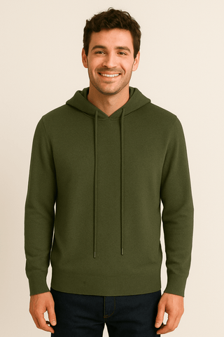 Henry Strickpullover Herren mit Kapuze - Sweatshirts & Hoodies - Grün - Müller Mode