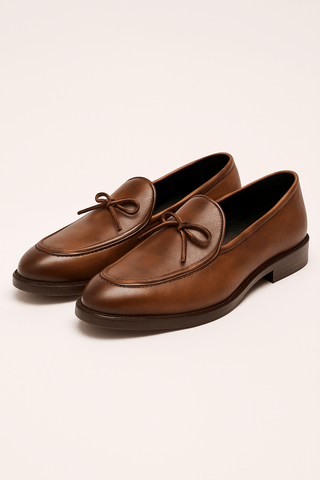 Hunter Lederloafer mit Schleife - Loafers - Braun - Müller Mode