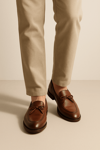 Hunter Lederloafer mit Schleife - Loafers - Braun - Müller Mode