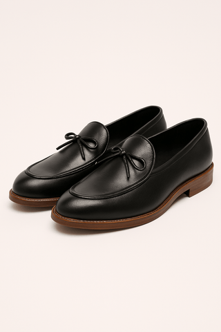 Hunter Lederloafer mit Schleife - Loafers - Schwarz - Müller Mode
