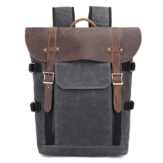 Huxley - Vintage - Kameratasche - Robustes Batik - Canvas - Rucksäcke - Dunkel Grau - Müller Mode