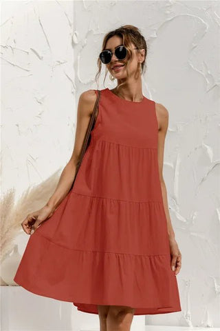 Ilka - Sommerkleid - Lässig knielang - Kleider - Orange - Müller Mode
