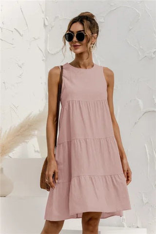 Ilka - Sommerkleid - Lässig knielang - Kleider - Rosa - Müller Mode
