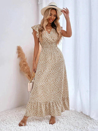 Isabella - A - Linien - Kleid - Puffärmel - Kleider - Hellbraun - Müller Mode