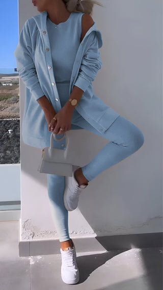 Ivalo - Bequemes Lounge - Set - Beinabdeckungen - Sets - Blau - Müller Mode