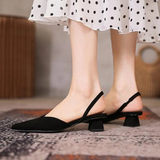 Izara - Spitz zulaufende Absätze - Slingback Stil - Pumps - Schwarz - Müller Mode
