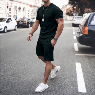Jarek Kurzarm T-Shirt und Shorts Set - Sets - Schwarz - Müller Mode