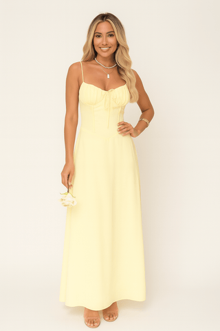 Jasmijn Maxikleid mit Spaghettiträgern - Kleider - Blau - Müller Mode
