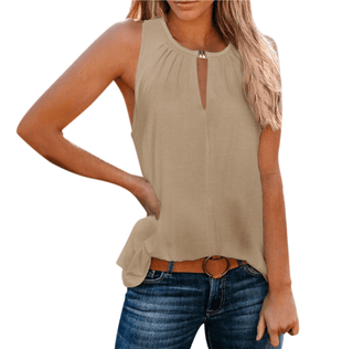 Jella Neckholder - Krawatten - Top - Tops - Aprikose - Müller Mode
