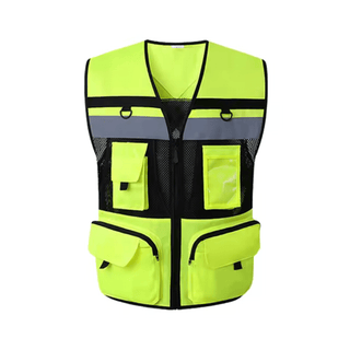 Jethro - Reflektierende Weste - Multi - Taschen - Stil - Arbeitswesten - Grün - Müller Mode