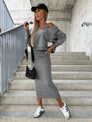 Jette - Damen - Set - Komfort und Eleganz - Sets - Grau - Müller Mode