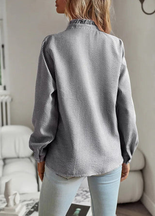 Johanne - Bluse - Rebellischer Stil - Bluse - Grau - Müller Mode