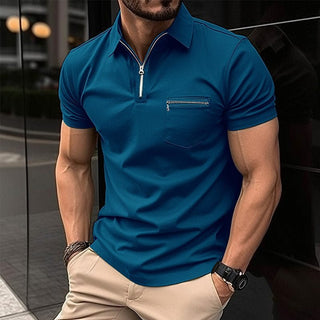 Johannes Polo mit Reißverschluss - Polos - Dunkelblau - Müller Mode