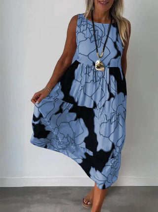 Joleen - Kleid - Ärmellos - Kleider - Blau - Müller Mode