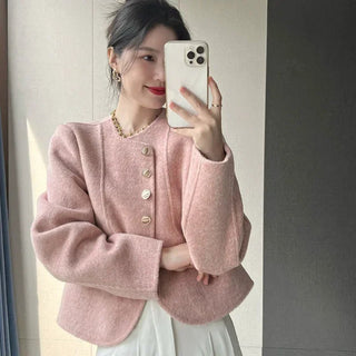 Joleena - Dicker Herbst - Blazer - Gekürzte Länge - Blazers - Beige - Müller Mode