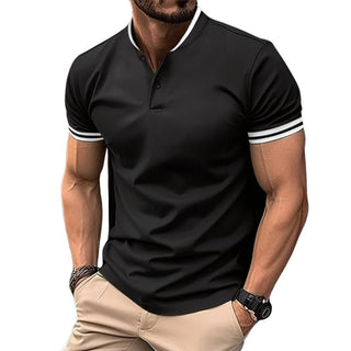 Jonas Stehkragen Polo Shirt - Polos - Schwarz - Müller Mode