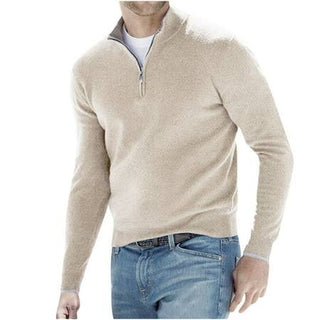 Jonathan - Pullover - Zip Jumper - Strickwaren - Beige - Müller Mode