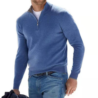 Jonathan - Pullover - Zip Jumper - Strickwaren - Blau - Müller Mode