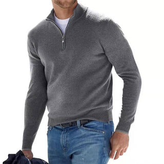 Jonathan - Pullover - Zip Jumper - Strickwaren - Grau - Müller Mode