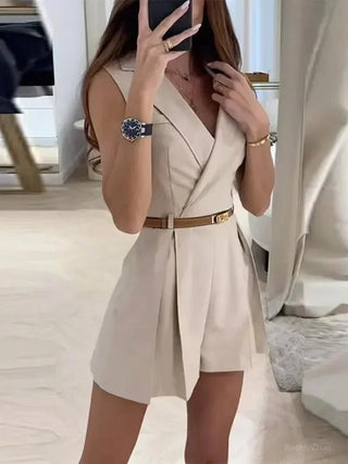 Jonna - Jumpsuit - Mühelose Eleganz - Jumpsuits - Aprikose - Müller Mode