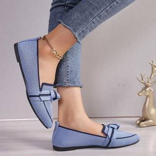 Jordana - Spitz Zulaufende Loafers - Knoten - Detail - Sandalen & Hausschuhe - Braun - Müller Mode
